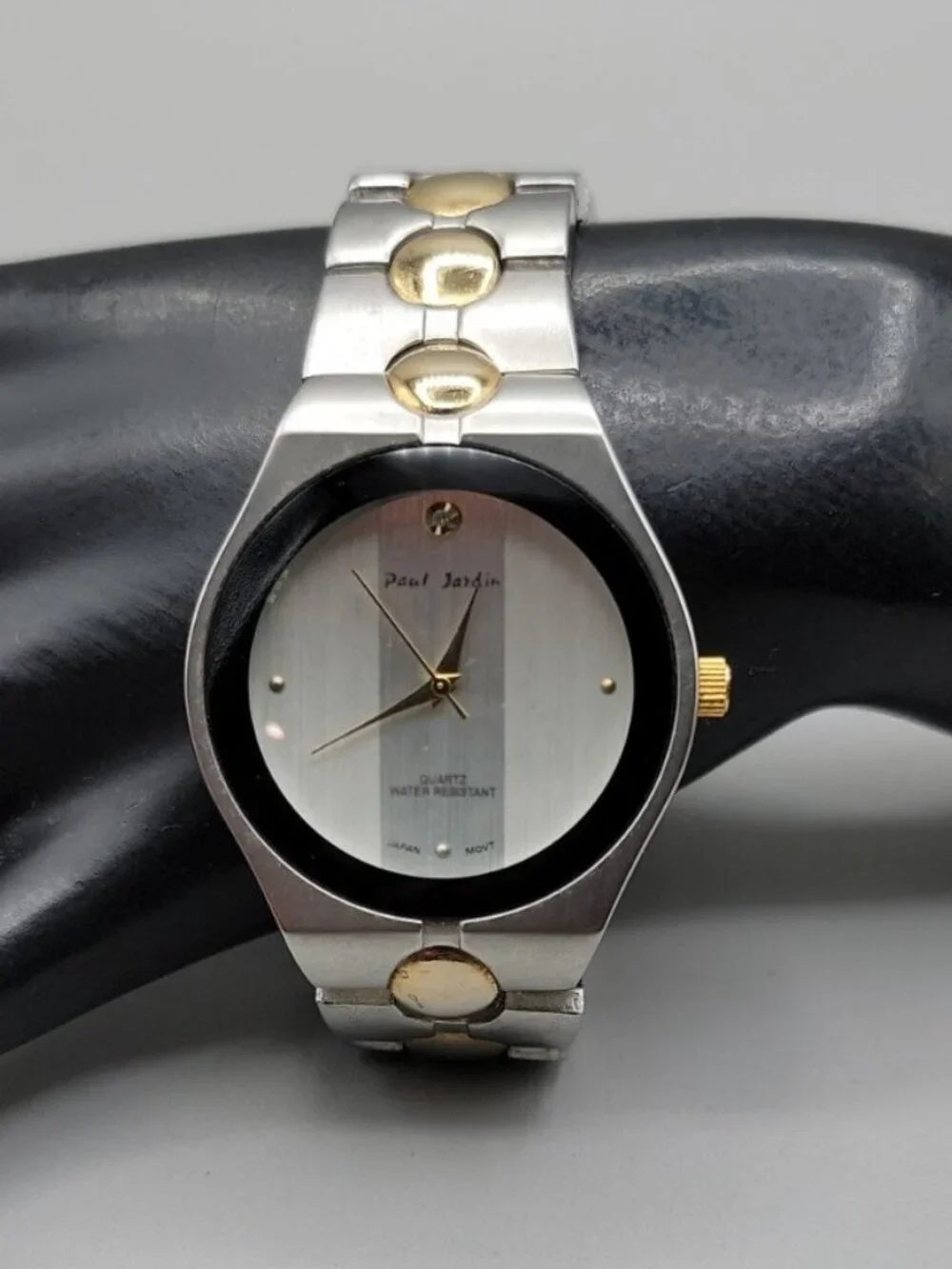 Vintage Paul Jardin Diamond Two Tone Quartz Watch 40mm 8